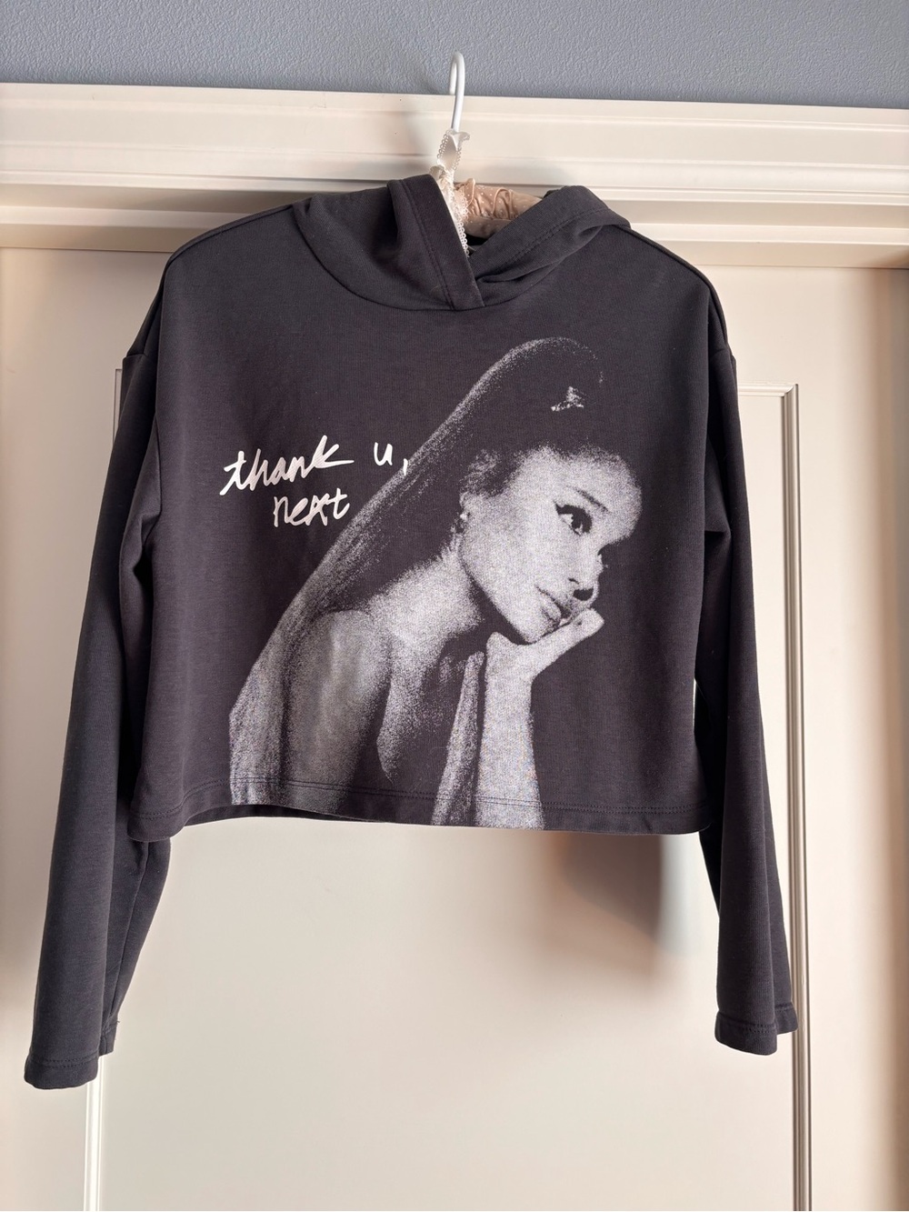 Ariana Grande Cropped Graphic Hoodie Sweater